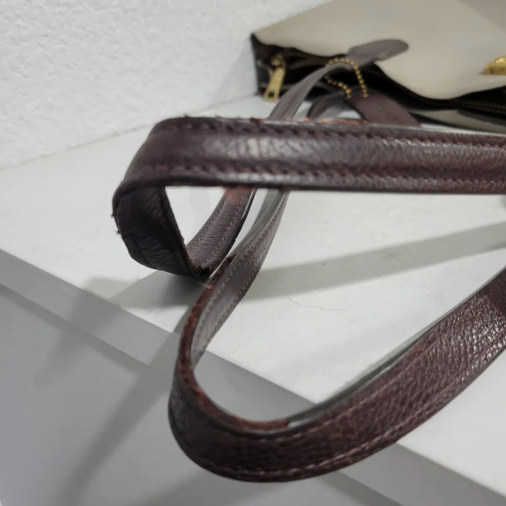 Coach Willow Tote Bag Colorblock With Signature Canvas Dove Gray C0692